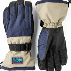 Hestra Gauntlet Sr. - 5 Finger Dark Navy/Beige