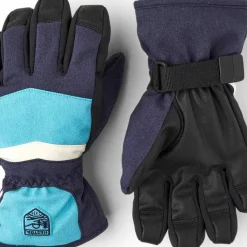 Hestra Juniors' Gore-Tex Atlas 5 Finger Navy