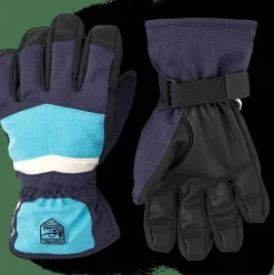 Hestra Juniors' Gore-Tex Atlas 5 Finger Navy