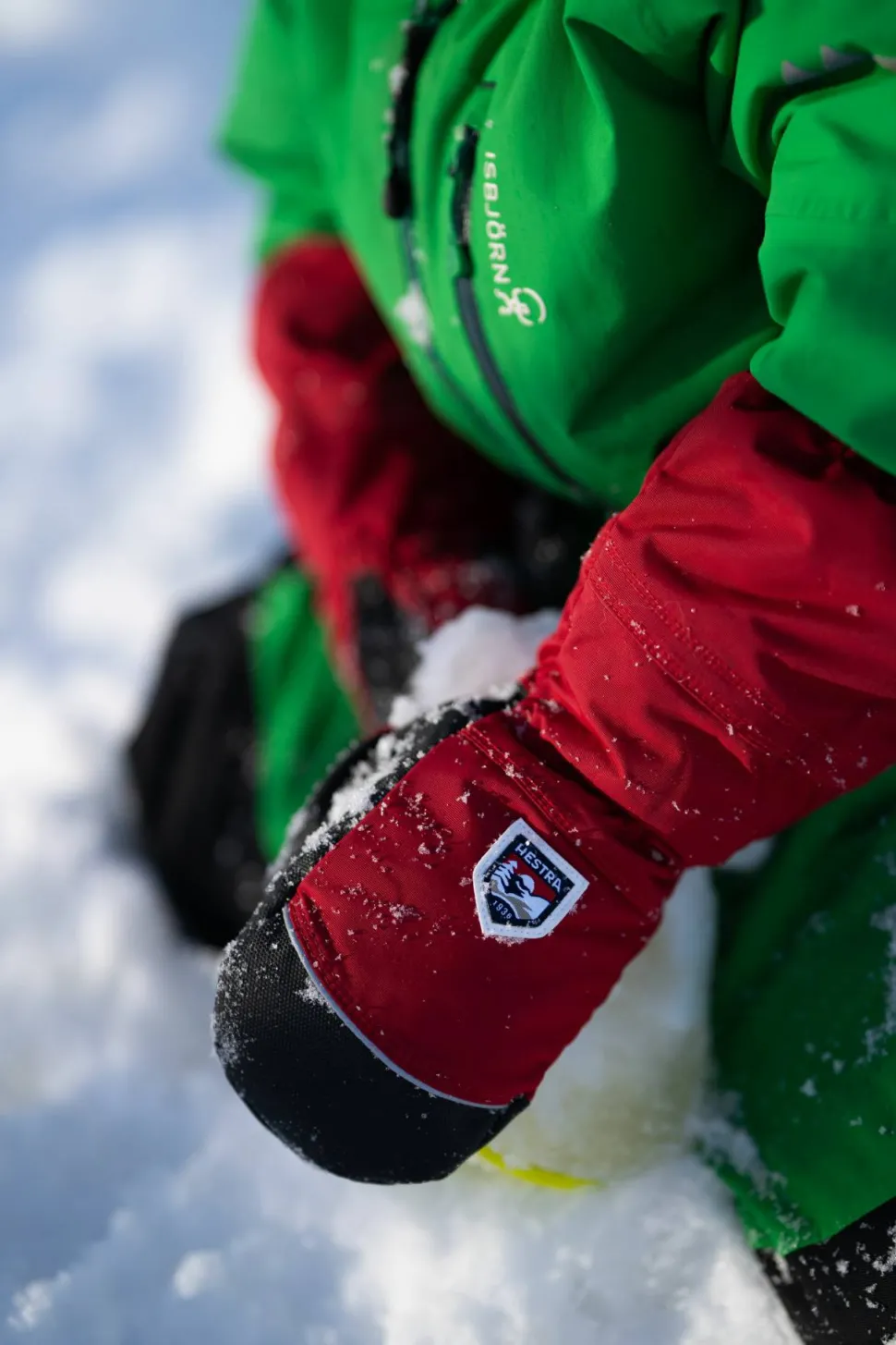 Hestra Kids' Akka Jr. - Mitt Red