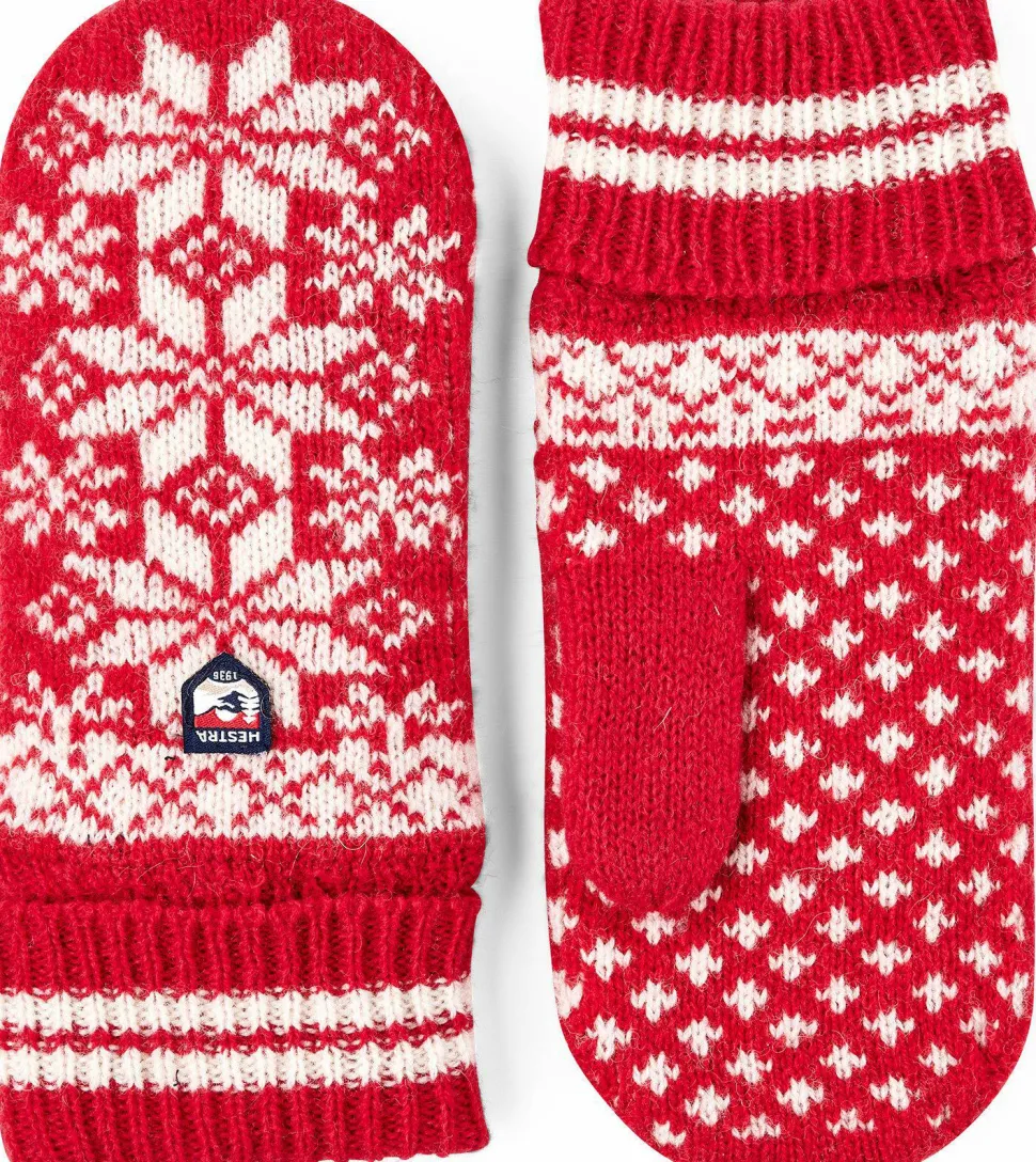 Hestra Kids' Nordic Junior - Mitt Red/Offwhite