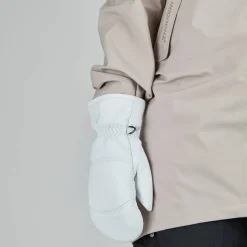 Hestra Leather Box Mitt Off White