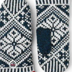 Hestra Nordic Wool Mitt Middle Blue/White