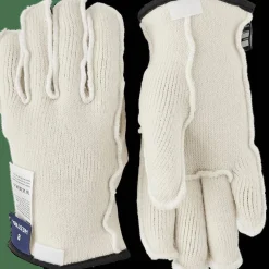 Hestra Wakayama Wool Liner 5-Finger Offwhite