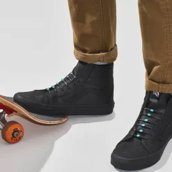 Hickies No Tie Laces 2.0 Black/mint