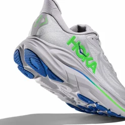 Hoka Men's Clifton 10 Ash Grey / Neon Green