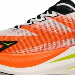 Hoka Men's Mach X 3 White/Neon Tangerine