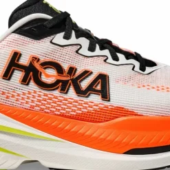Hoka Men's Mach X 3 White/Neon Tangerine