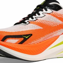 Hoka Men's Mach X 3 White/Neon Tangerine