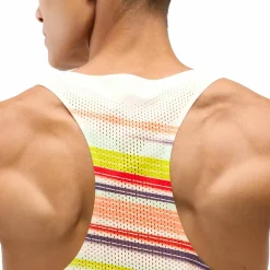 Hoka Men's Race Day Singlet Alabaster Flare