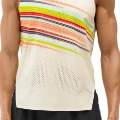 Hoka Men's Race Day Singlet Alabaster Flare