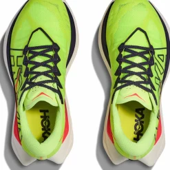 Hoka Men's Rocket X Trail Neon Yuzu/Neon Flame