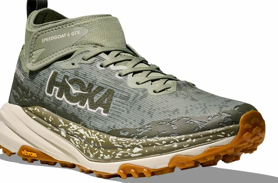 Hoka Men's Speedgoat 6 Mid GORE-TEX Sea Moss/Oat Milk