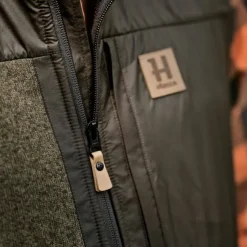 Härkila Men's Kalix Fleece Waistcoat Willow Green/Shadow Brown