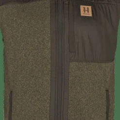 Härkila Men's Kalix Fleece Waistcoat Willow Green/Shadow Brown