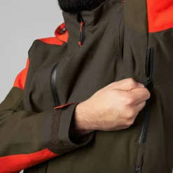 Härkila Men's Pro Hunter Dog Keeper GORE-TEX Jacket Willow Green/Orange