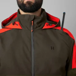Härkila Men's Pro Hunter Dog Keeper GORE-TEX Jacket Willow Green/Orange