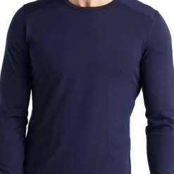 Icebreaker Men's 200 Oasis Long Sleeve Crewe Midnight Navy