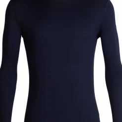 Icebreaker Men's 200 Oasis Long Sleeve Crewe Midnight Navy