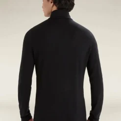 Icebreaker Men's 200 Oasis Long Sleeve Half Zip Black