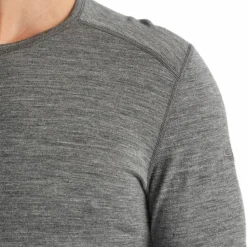 Icebreaker Men's 200 Oasis Long Sleeve Crewe Gritstone Hthr-013