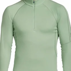 Icebreaker Men's Merino 300 MerinoFine Polar Long Sleeve Half Zip Seaglass