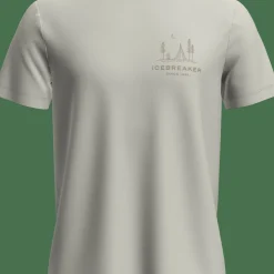 Icebreaker Men's Merino 150 Tech Lite Peaceful Pass T-shirt Ecru Hthr