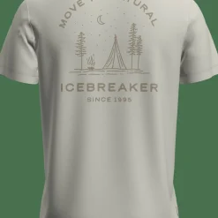Icebreaker Men's Merino 150 Tech Lite Peaceful Pass T-shirt Ecru Hthr