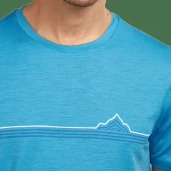 Icebreaker Men's Merino 150 Tech Lite Ss Tee Range Stripes Arctic