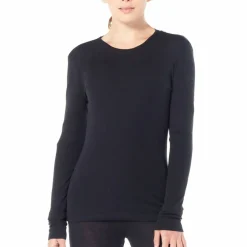 Icebreaker Women's 175 Everyday Longsleeve Crewe Black