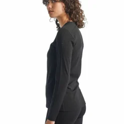 Icebreaker Women's 200 Oasis Long Sleeve Crewe Black