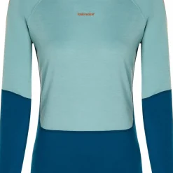 Icebreaker Women's Merino 200 Oasis+ Long Sleeve High Neck Atlantis/Hydro/Trail