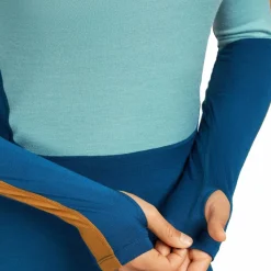 Icebreaker Women's Merino 200 Oasis+ Long Sleeve High Neck Atlantis/Hydro/Trail