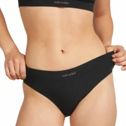 Icebreaker Women's Merino Rib Lotus Hipster Black