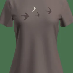 Icebreaker Women's Merino 150 Tech Lite Ss Tee Bird Transit Brown