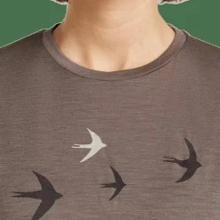 Icebreaker Women's Merino 150 Tech Lite Ss Tee Bird Transit Brown