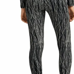 Icebreaker Women's Merino 260 Tech Vertex High Rise Leggings Delta Lines AOP Black/Snow