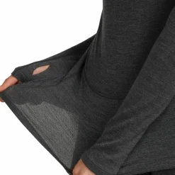 Icebreaker Women's Merino 260 ZoneKnit Long Sleeve Crewe Jet Hthr