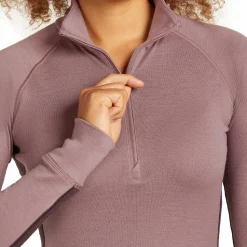 Icebreaker Women's Merino 260 ZoneKnit Long Sleeve Half Zip Java/Summit