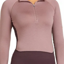 Icebreaker Women's Merino 260 ZoneKnit Long Sleeve Half Zip Java/Summit