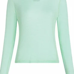 Icebreaker Women's Merino 75 Cool-Lite Featherlight Longleeve Crewe Mint