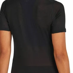 Icebreaker Women's Merino 75 Cool-Lite Featherlight Shortsleeve Crewe Black