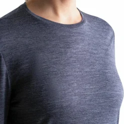 Icebreaker Women's Merino 125 Cool-Lite Sphere III Long Sleeve Tee Midnight Navy Heather