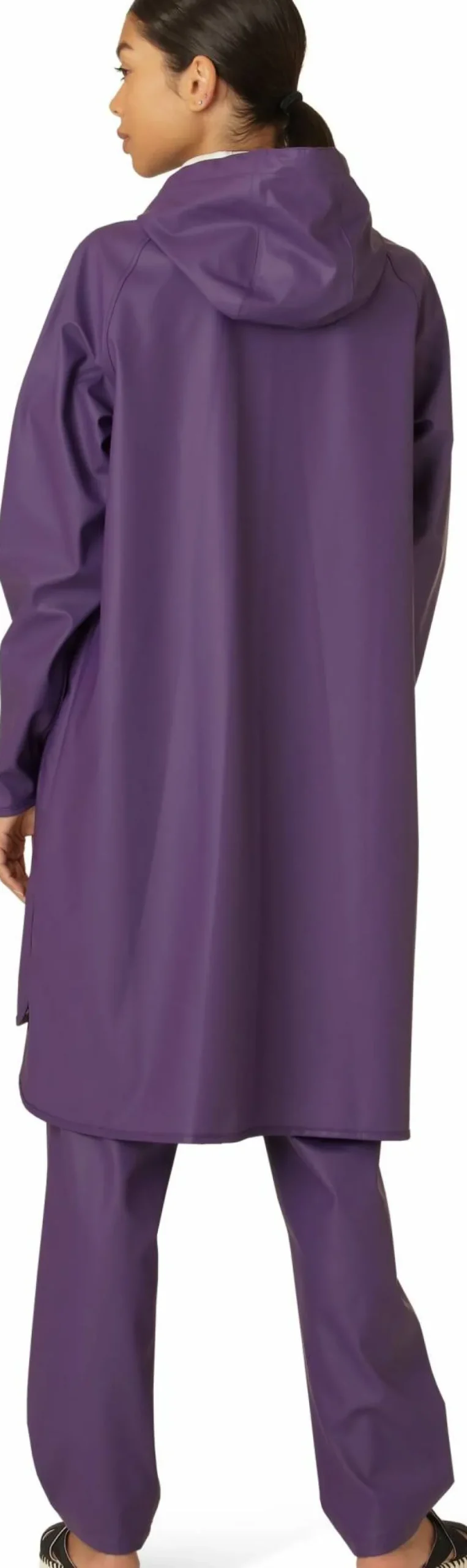 Ilse Jacobsen Women's Raincoat Detachable Hood Purple Rain