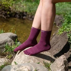 Injinji Liner Crew Wool Garnet
