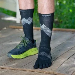Injinji Run Lightweight Crew Black