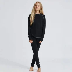 Isbjörn of Sweden Teens' Husky Longjohn Baselayer Black