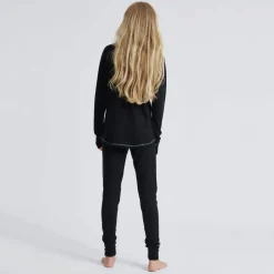 Isbjörn of Sweden Teens' Husky Longjohn Baselayer Black