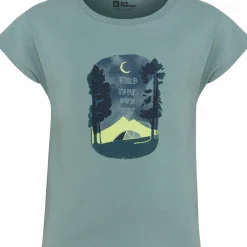 Jack Wolfskin Kids' Graphic Girls Tee Print Soft Jade