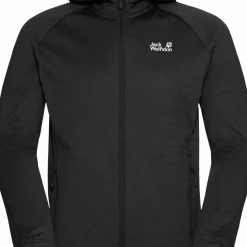 Jack Wolfskin Men's Peak District Hooded Full Zip Black